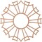Ekena Millwork Augustus Wood Fretwork Pierced Ceiling Medallion, Cherry, 26"OD x 9 1/8"ID x 1/4"T CMWP26X26X0250AUCH - alternate 3